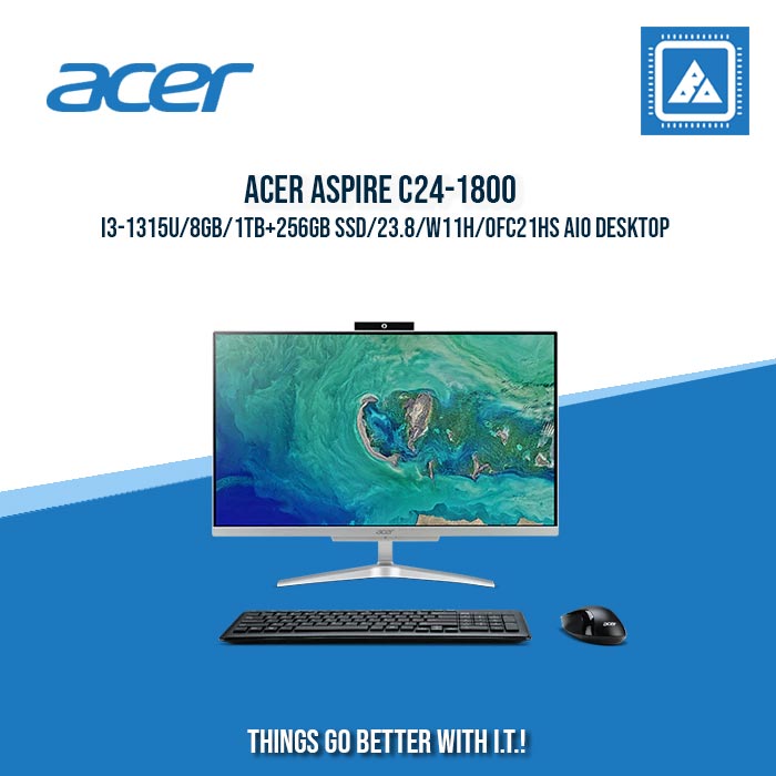 ACER ASPIRE C24-1800 I3-1315U/8GB/1TB+256GB SSD/23.8/W11H/OFC21HS AIO DESKTOP ACER ASPIRE C24-1800 I3-1315U/8GB/1TB+256GB SSD/23.8/W11H/OFC21HS AIO DESKTOP